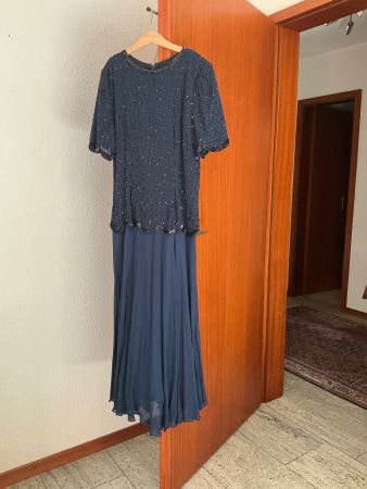 abendkleid gr.34, dunkelblau