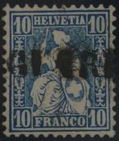 CH - Sitz. Helvetia - Zst. Nr. 31 - Stabstempel