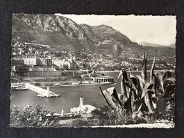 Carte postale Monaco L'entrée du port 1953 timbrée