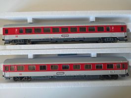 2 Stück DB Intercity-Personenwagen, 1. und 2. Klasse