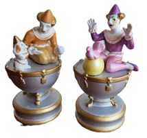2 Boîtes à musique / 2 Spieluhren "Clowns" made in Japan