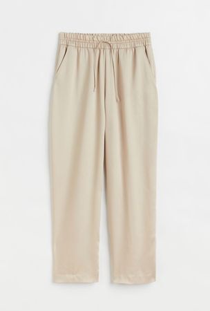 Hose aus Lyocell-Mix Gr. M Hellbeige