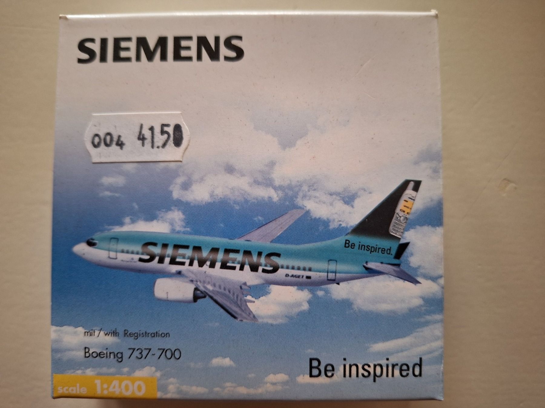 Boeing Kit di modellismo & Modellini statici: Siemens Boeing Be inspired 737-700 1:400 – Difettoso da Sargans venduto da nicsam1815