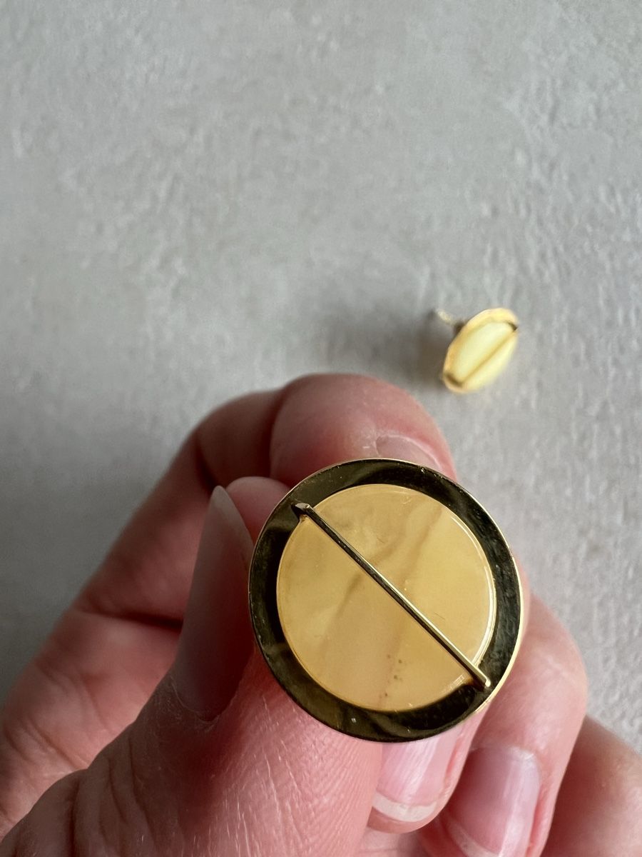 Orecchini pendenti & Orecchini a lobo: Amber gold plated earrings – Nuovo e nell'imballaggio originale da Corsier GE venduto da Karol_save_planet 6