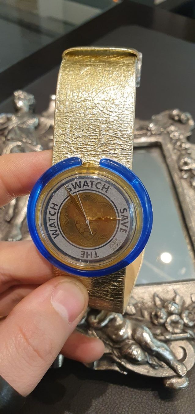 Swatch Orologi: Swatch Save Pop selten!!! GOLD pop watch – Usato da Unterägeri venduto da Altgoldschmuck 3