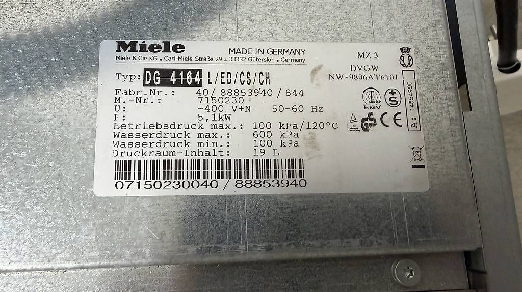 Miele Elettrodomestici da cucina: Miele DG 4164 Steamer Edelstahl – Usato da Künten venduto da buli76 3