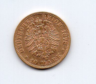 Tutti le monete: (31) Sachsen 10 mark 1878 Gold – Usato da Rüthi (Rheintal) venduto da erdnuessli1