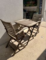 4 Teakholz Gartenstühle mit Klapptisch von GARPA