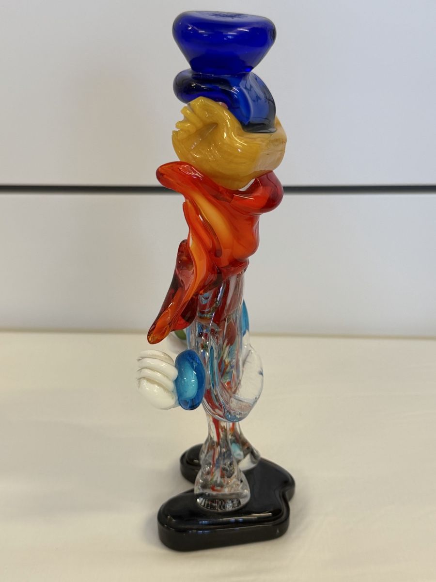 Murano Statuette: Statuette clown en verre multicolore Murano  – Usato da montreux venduto da Always-Good 3