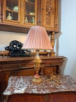 Florentiner Tischlampe Vintage Gold Rosa 62cm
