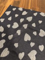 Schal mit Herz 180cm blau/grau