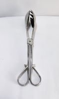 Vintage versilberte Salatzange EP Zink Italien 1940er