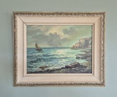 Otto Perlasca "costa ligure" tableau marine Morcote 
