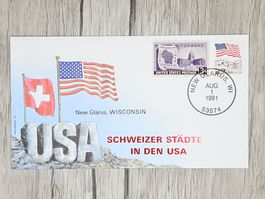 CL07 Enveloppe + Timbre USA 1991