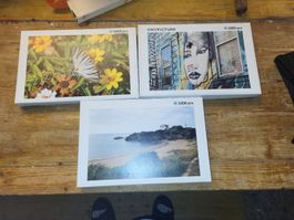 3 Puzzles mit je 1000 Teilen - Ideal für den Winter!