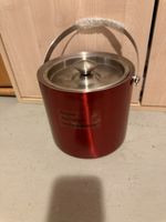 Eiskübel rot mit Deckel und Henkel guter Zustand