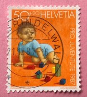 Nr.J 304 Kriechendes Kind Pro Juventute GESTEMPELT 1987    