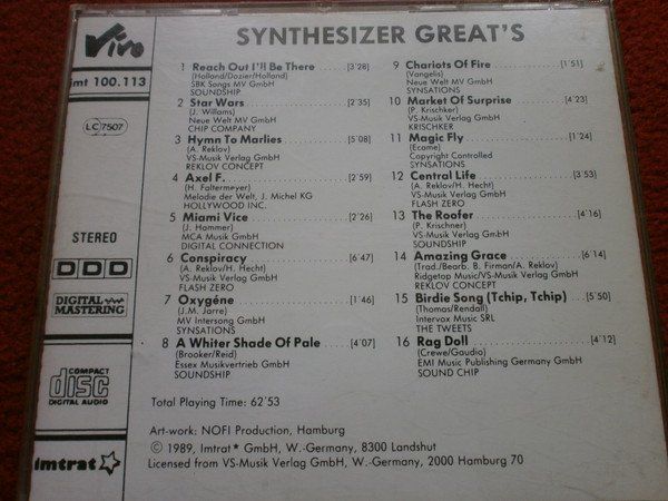 CD: Synthesizer Great's, CD, F7 – Usato da Sessa venduto da fraenklishop 2