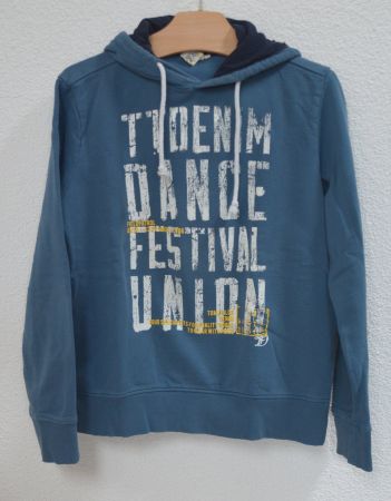 blaugrauer Hoodie / Kapuzenpullover von Tom Tailor, Grösse L