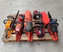 6 Motorsägen Husqvarna, Partner, Dolmar und Komatsu
