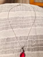 Handgemachte halskette aus Glas tropfen flach