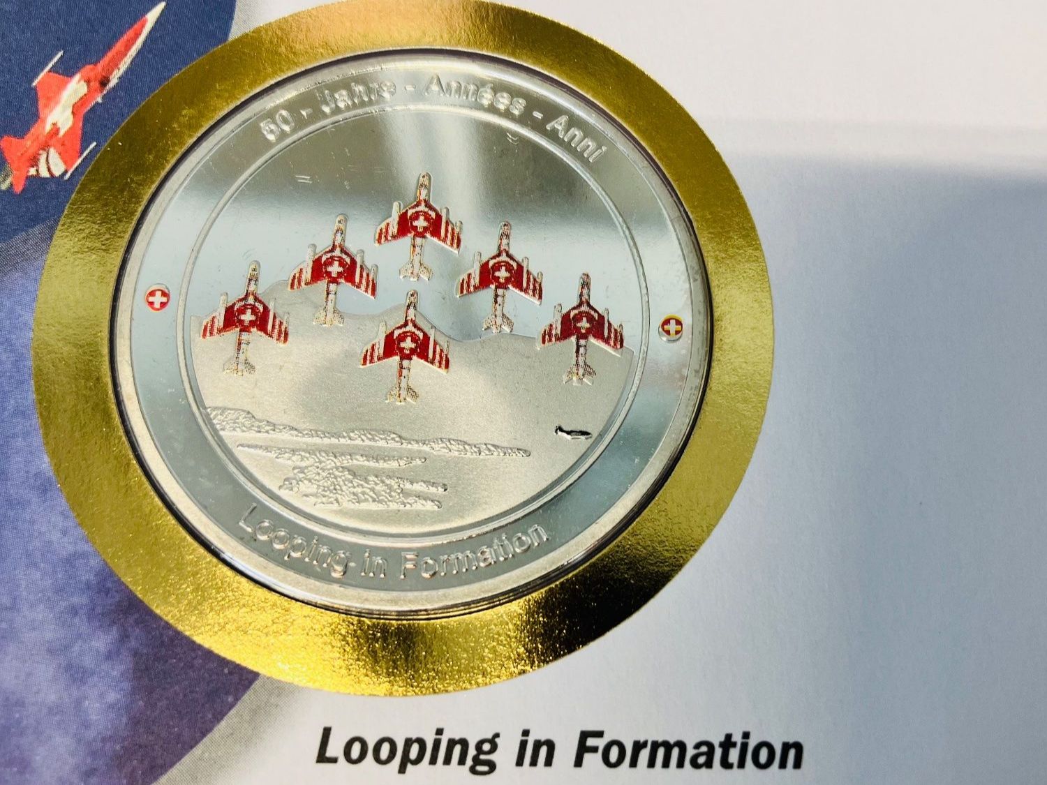 Medaillen: Patrouille Suisse  Numisbrief versilberte Medaille 2012 – Gebraucht aus Merenschwand von Garfield2026