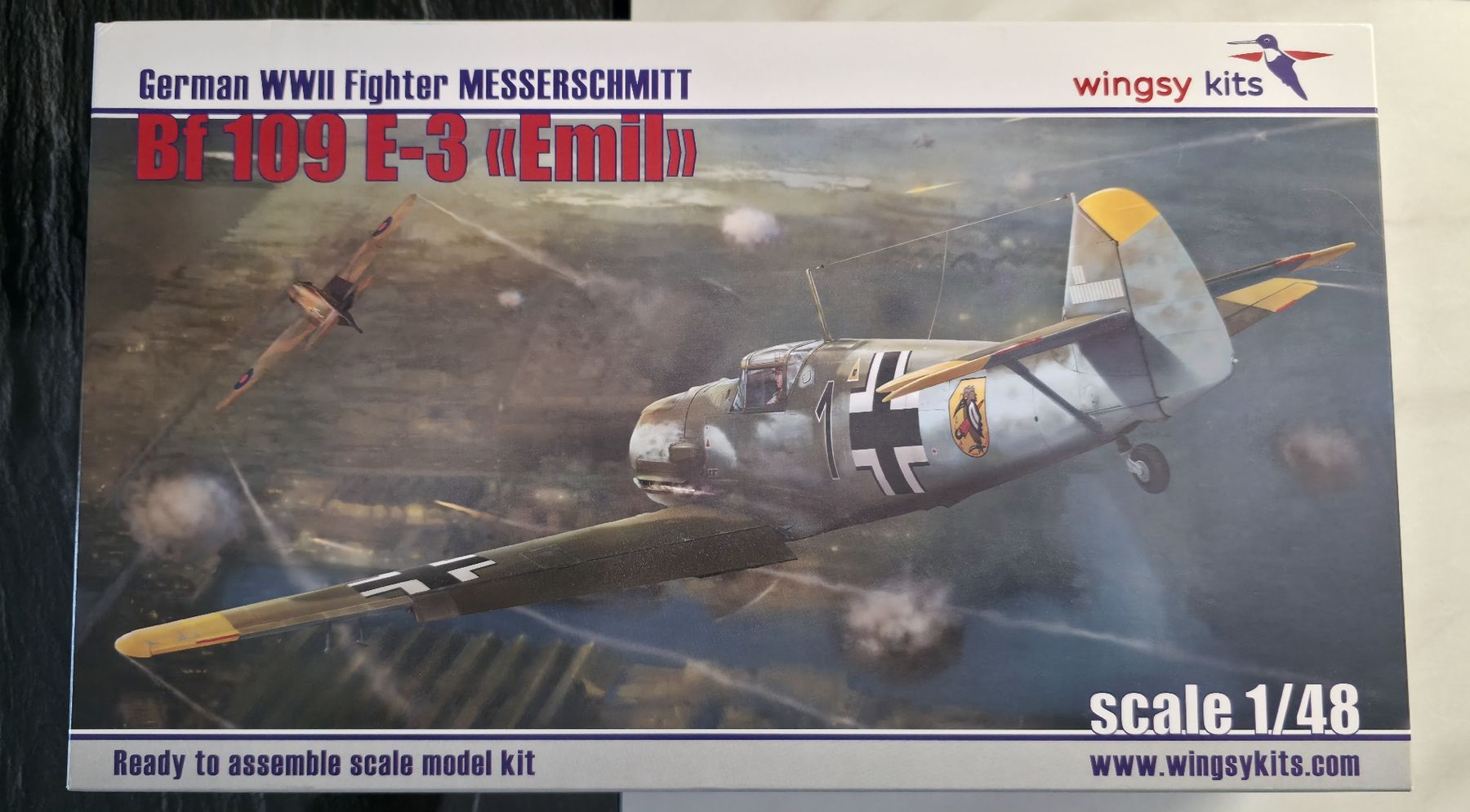 Kit di modellismo & Modellini statici: Wingsy Kits 1/48 Messerschmitt Bf 109 E-3 "Emil" – Usato da Genève venduto da Rongeur-sournois