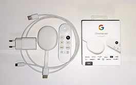 Google Chromecast mit Google TV 4K weiss guter Zustand