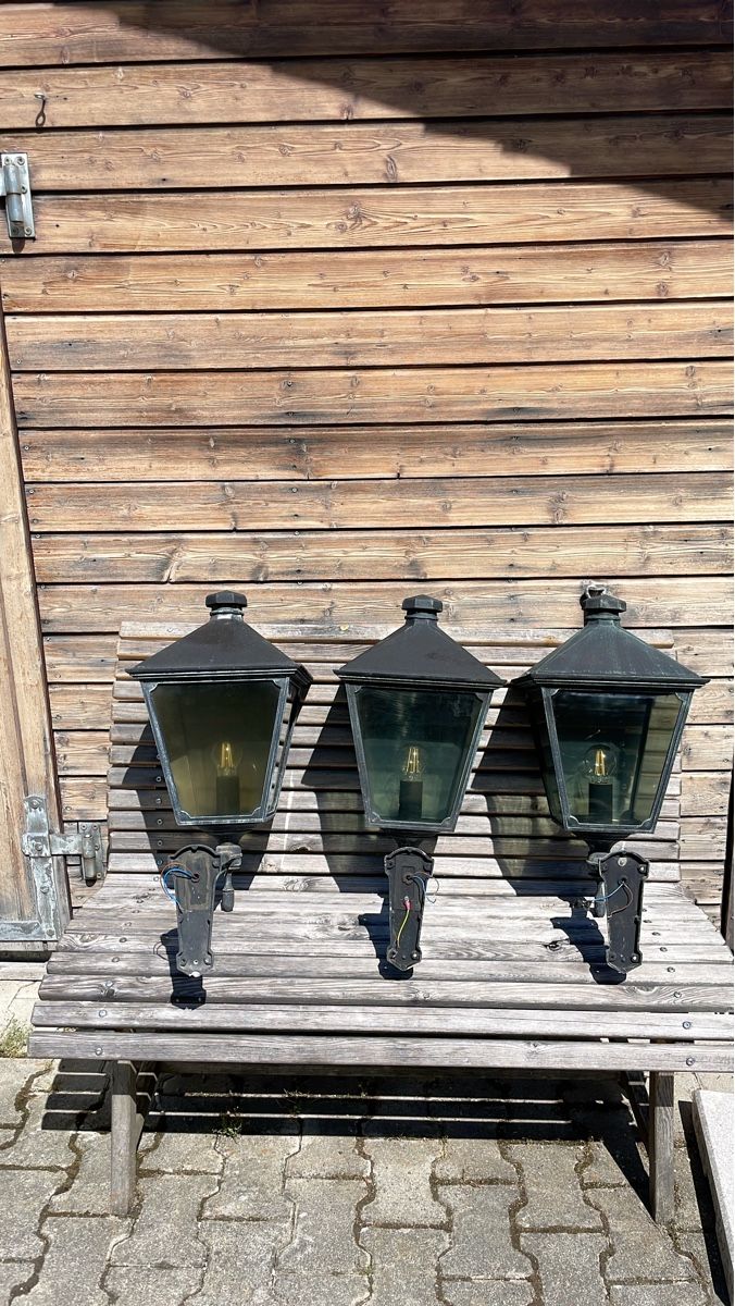 Lampen: 3x Aussenlampe Gartenlampe Schwarz Metal – Gebraucht aus Freienwil von swissalinghi