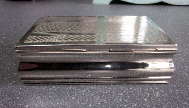 Altri Prodotti per fumatori: Vintage Zigarren/Zigarettendose Chromoptik Kunststoffeinsatz – Usato da Bischofszell venduto da raika 3