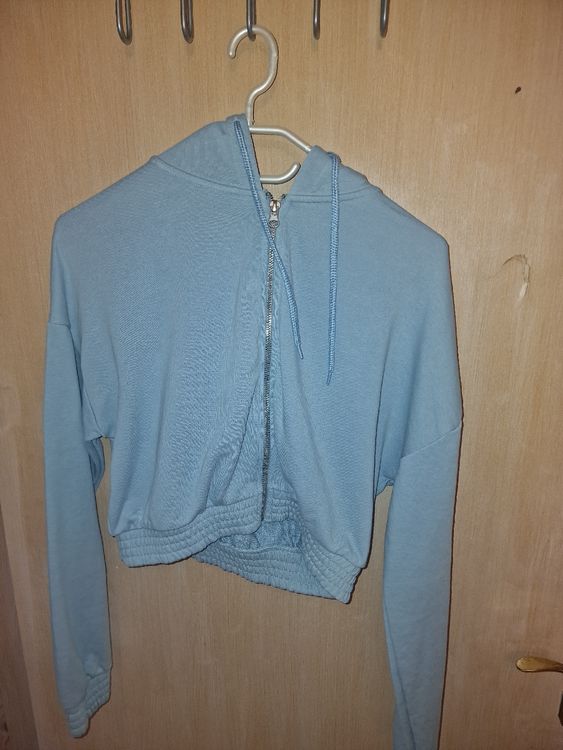 NA-KD Damen Crop Hoodie, hellblau, (Neu (gemäss Beschreibung)) in