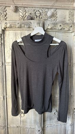Next Langarmshirt grau Grösse 42 