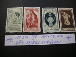 1945, LUXEMBURG KRIEGSSCHÄDEN, MiNr 398/401 POSTFRISCH/*falz