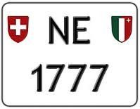 Plaque moto NE 1777
