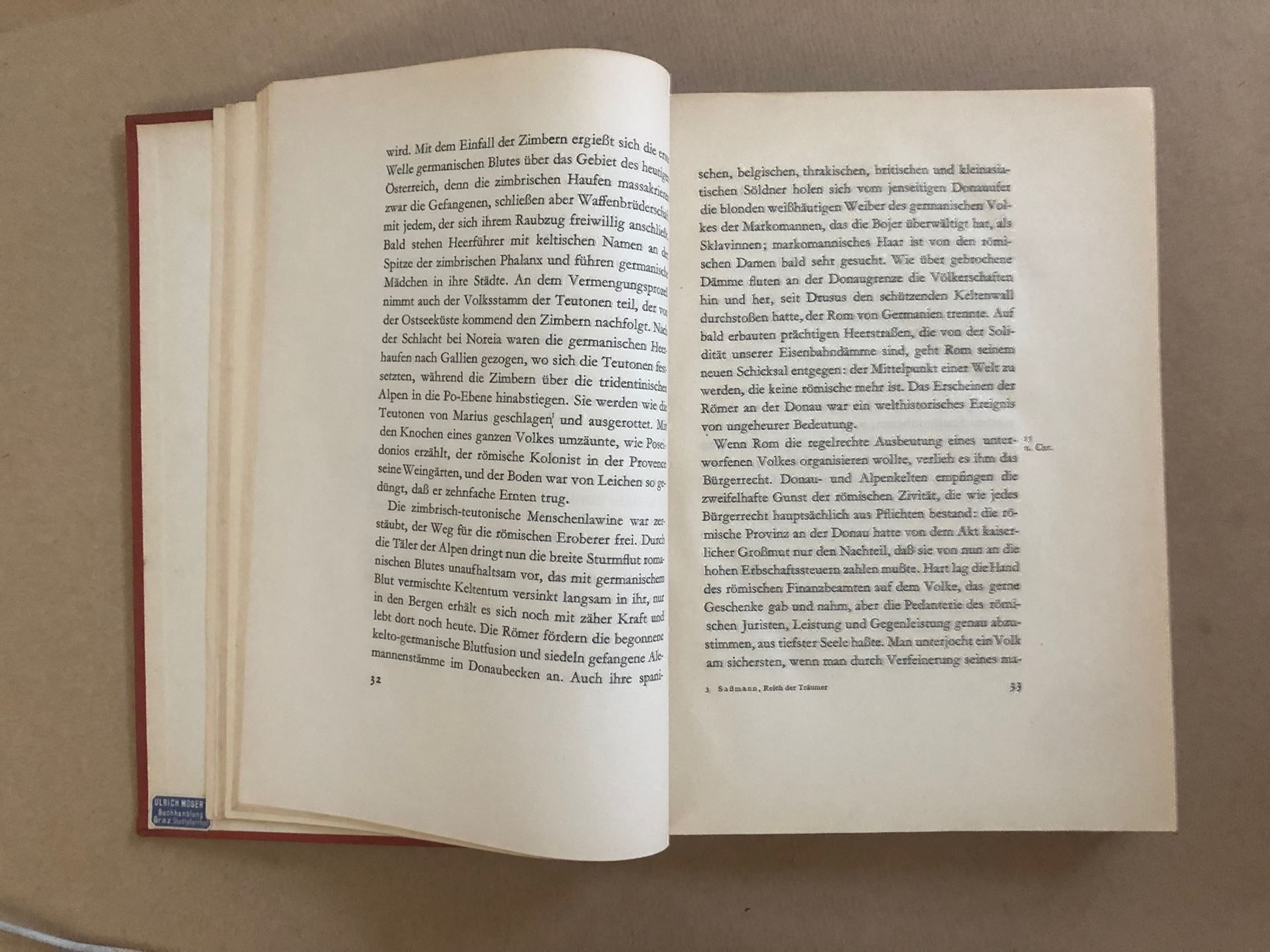 Libri: Hanns Sassmann: Das Reich der Träumer. – Usato da Zürich venduto da allp 5