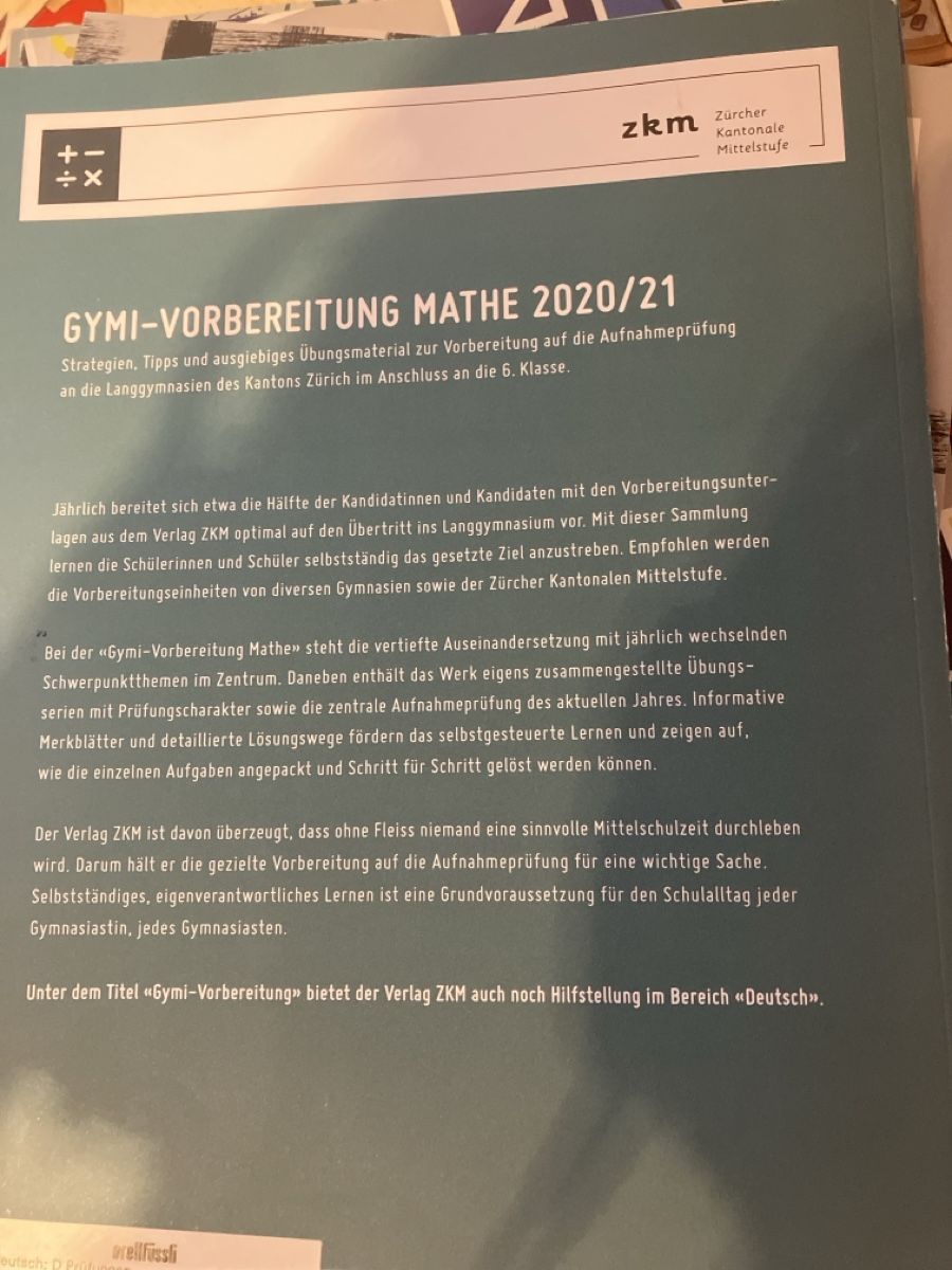 Libri: Gymi-Vorbereitung Mathe 20/21 – Usato da Nürensdorf venduto da Santoryuu 1