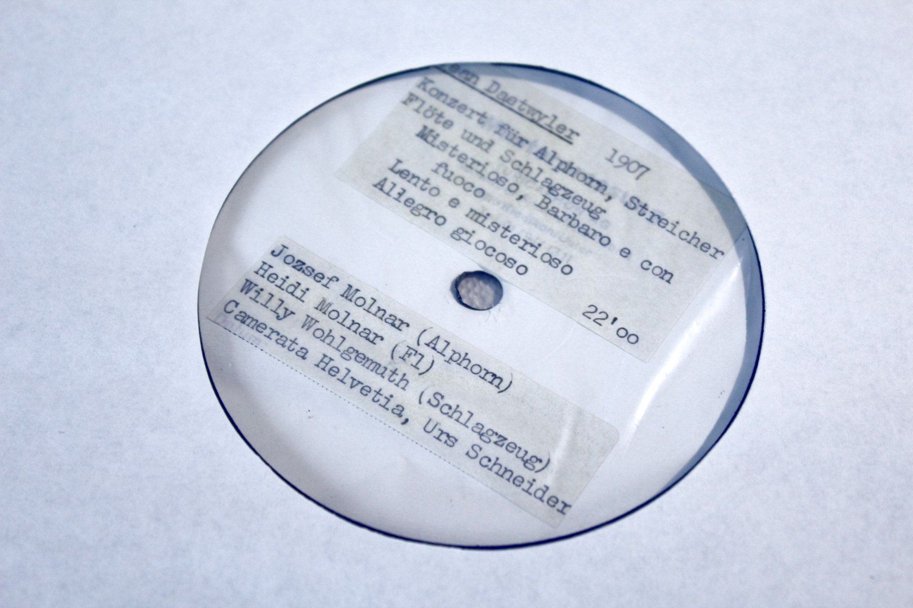 Schallplatten: ROBERT DAVID ABRAHAM / JEAN DAETWYLER Alphorn Testpressung M – Gebraucht aus Bern von kultiges 1