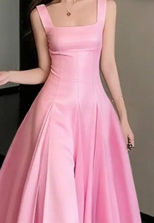 Ladies pink dress for Summer, Size S.