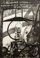 MAX HUNZIKER  ZINKÄTZE (LITHOGRAPHIE) SIGNIERT NUMMERIERT