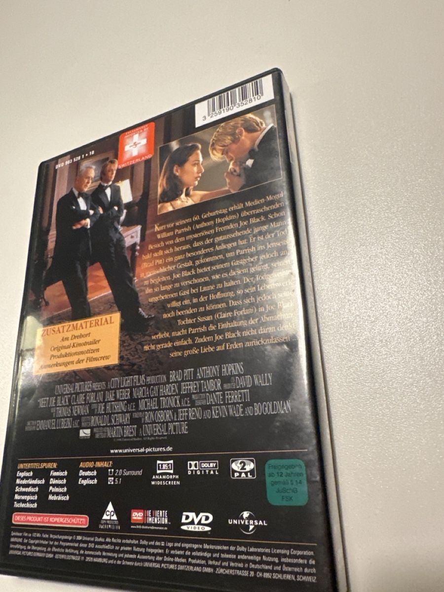 Tutti i DVDs: DVD Rendezvous mit Joe Black (Brad Pitt) – Usato da St. Gallen venduto da Ellly 1