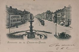 LA CHAUX-DE-FONDS - Souvenir - Hôtel la Fleur de Lys - 1901