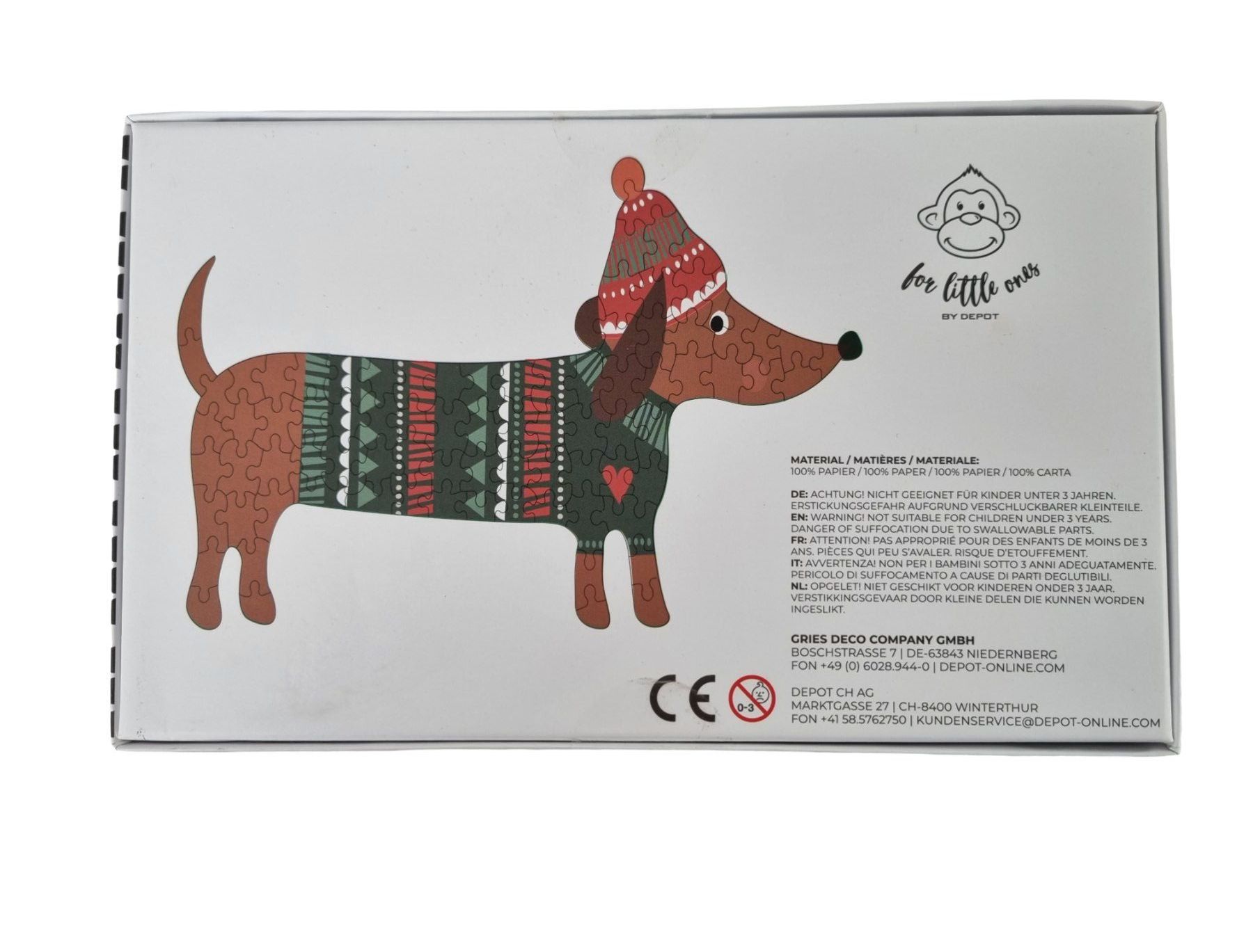 Puzzles: DEPOT Puzzle Dackel Dario, 85 Teile – Gebraucht aus Wangen b. Olten von Restwert_Wangen 1