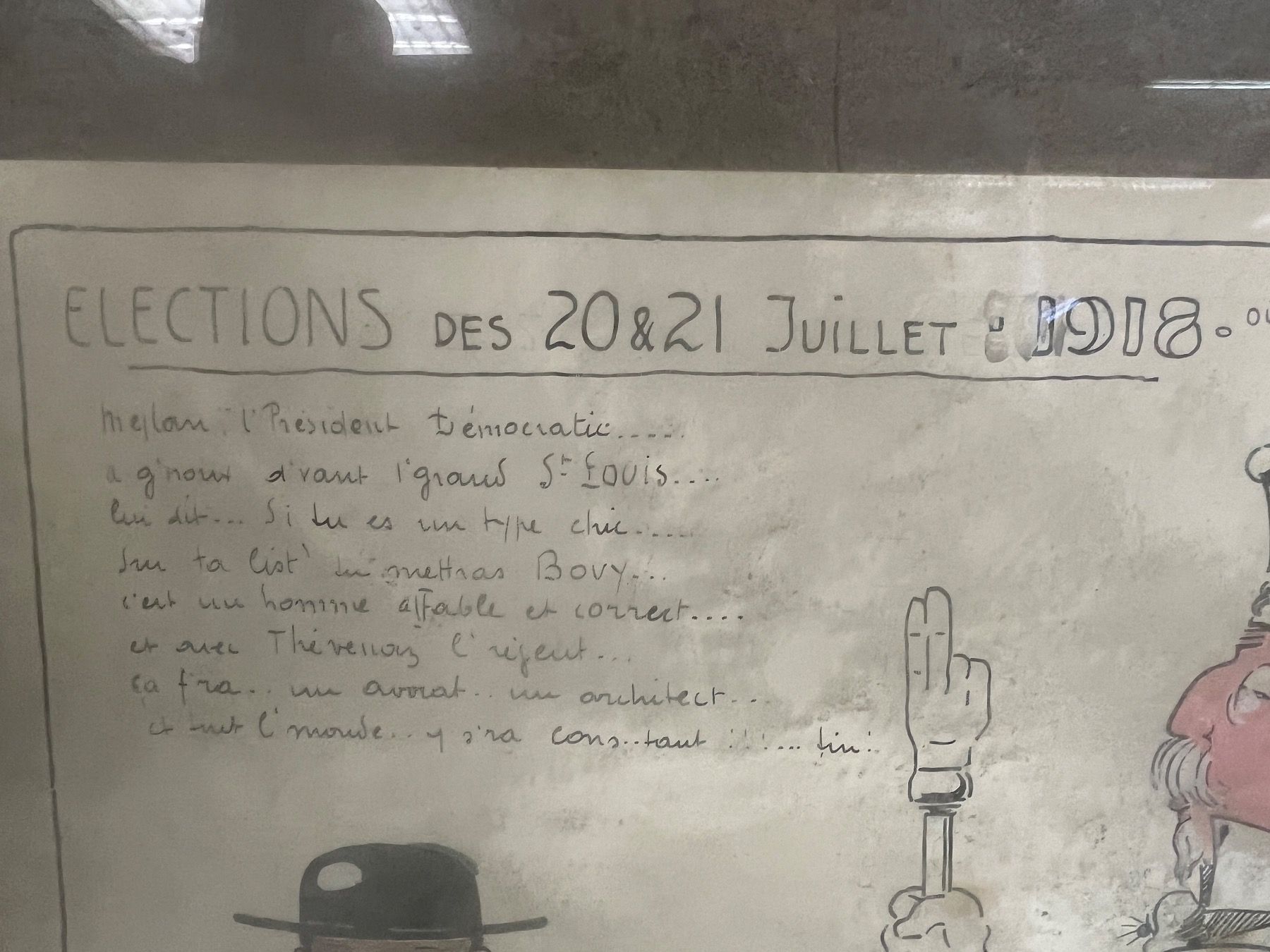 Dipinti: DESSIN ÉLECTIONS 1918 Signé et daté – Usato da Genève venduto da Qanil77 2