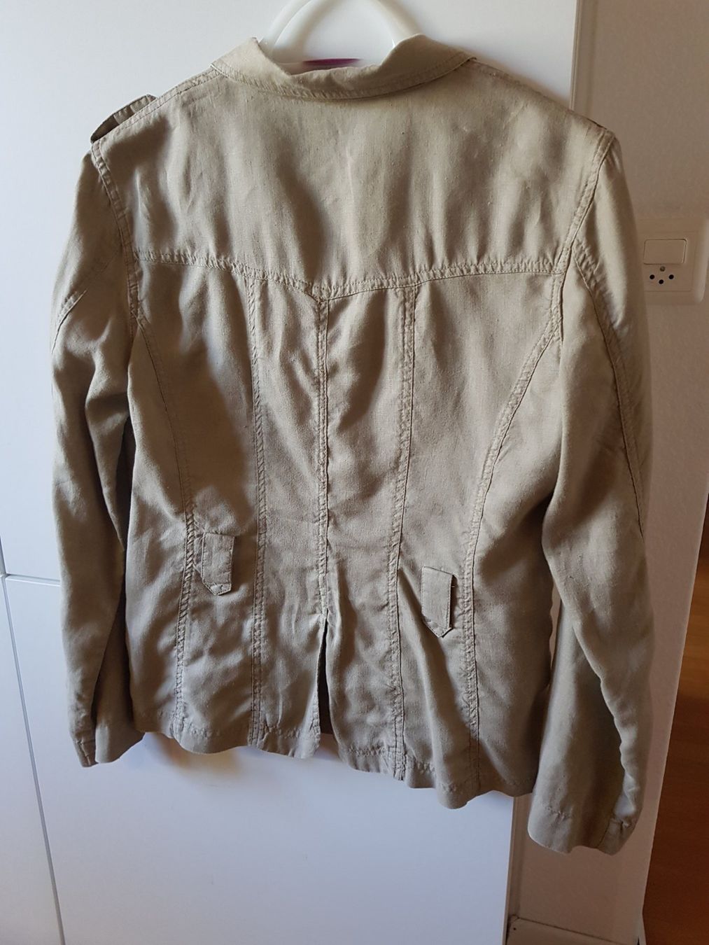 Manor Giacche: Leinenjacke BEIGE mit Gürtel, Gr. 44 – Usato da Wettingen venduto da halloween01 1