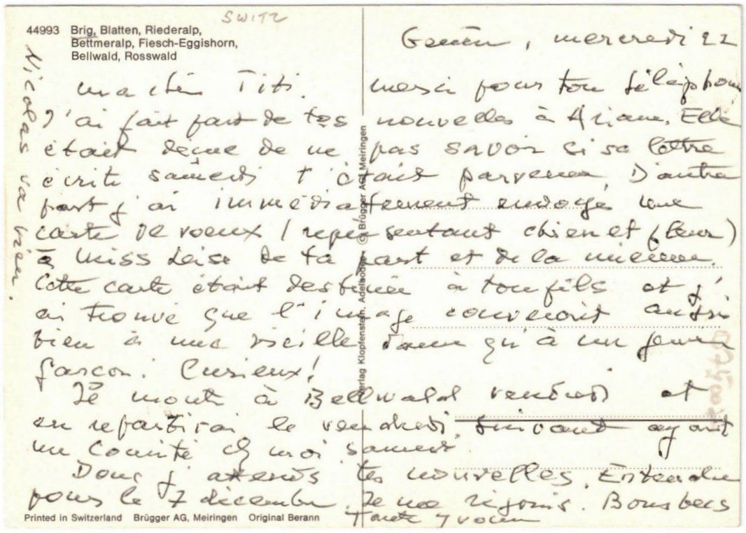 Cartoline postali: Pistenplan Unter Goms – Usato da Binningen venduto da Mountainrider 1