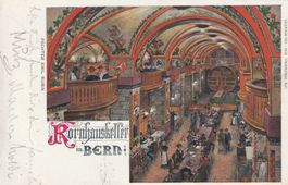 BE - Bern- Kornhauskeller gelaufen 1905 Bahnpost-Stempel