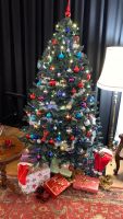 Künstlicher Weihnachtsbaum ca. 180 cm – komplett dekoriert