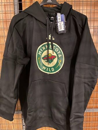 Minnesota Wild Adidas Hoodie, Noir Neu, XXL!