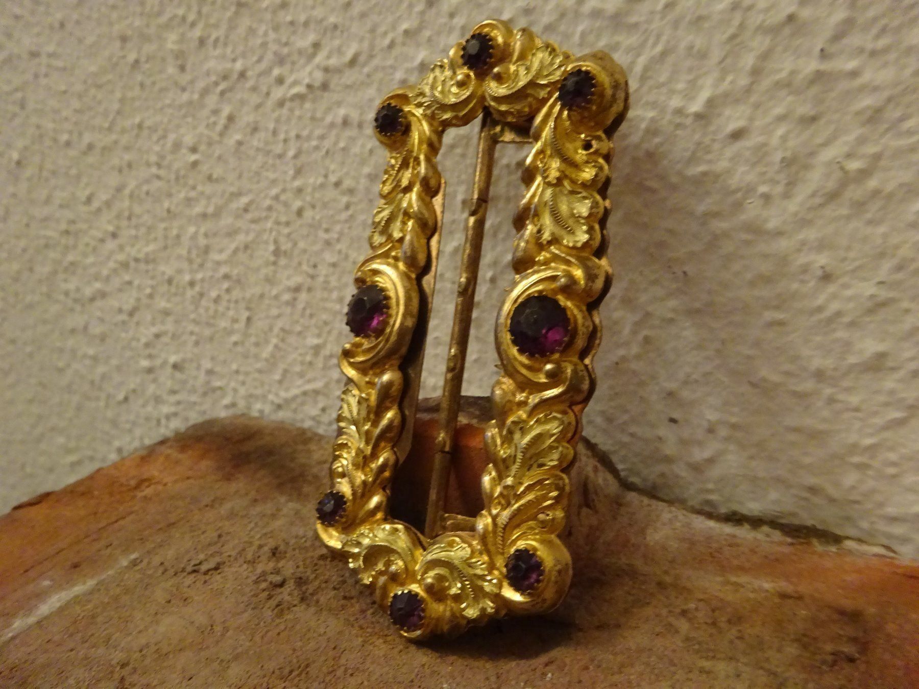 Gürtelschnallen: Antike Schnalle Amethystglas / Tombak – Gebraucht aus Esslingen von FetteSchnecke 5