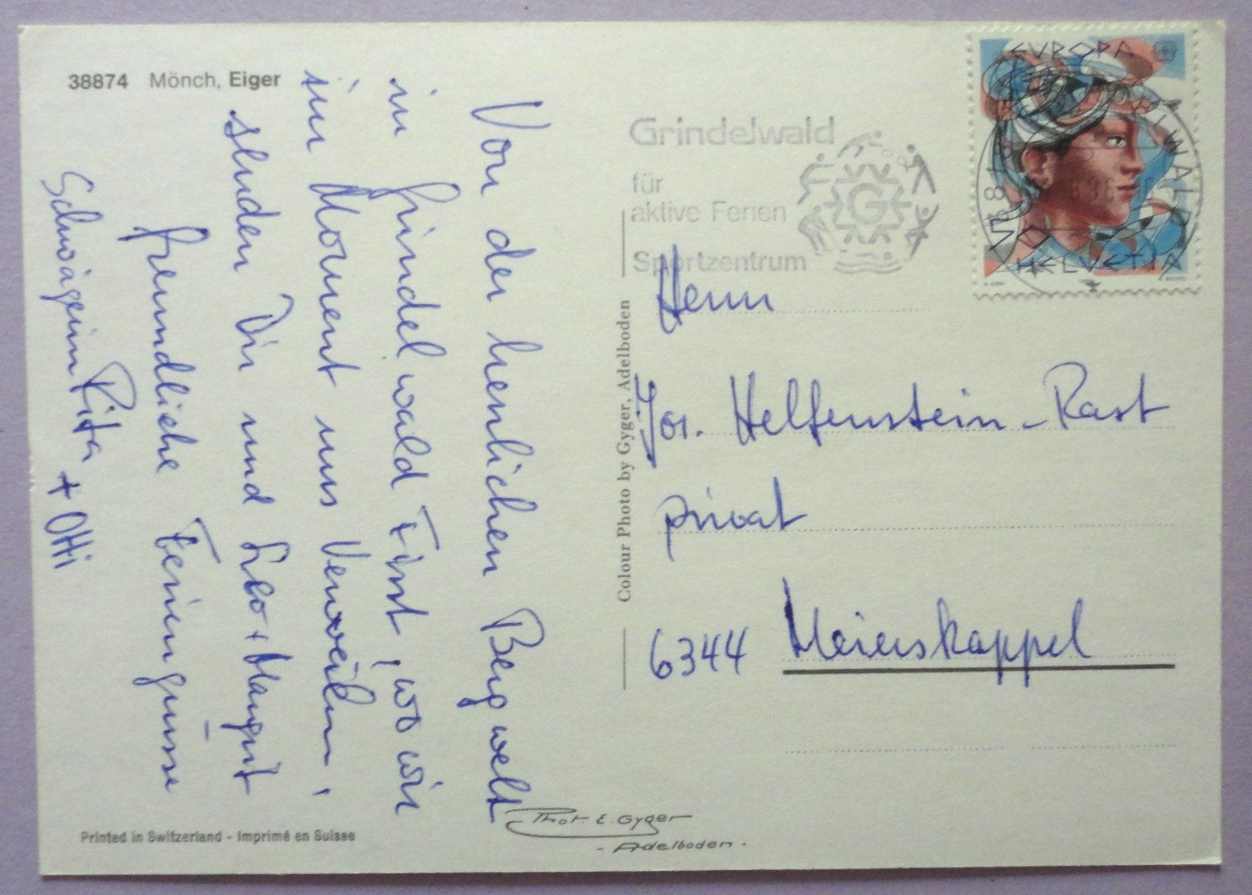 Cartoline postali: Mönch, Eiger – Usato da Fétigny venduto da Billy2miny 1